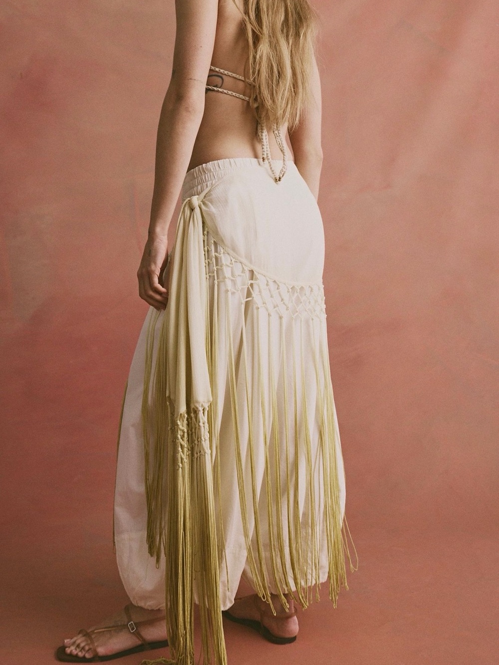 Matthew Williamson x Free People Figuera Fringe Sarong Silk Blend NWT 💕 - Picture 3 of 7
